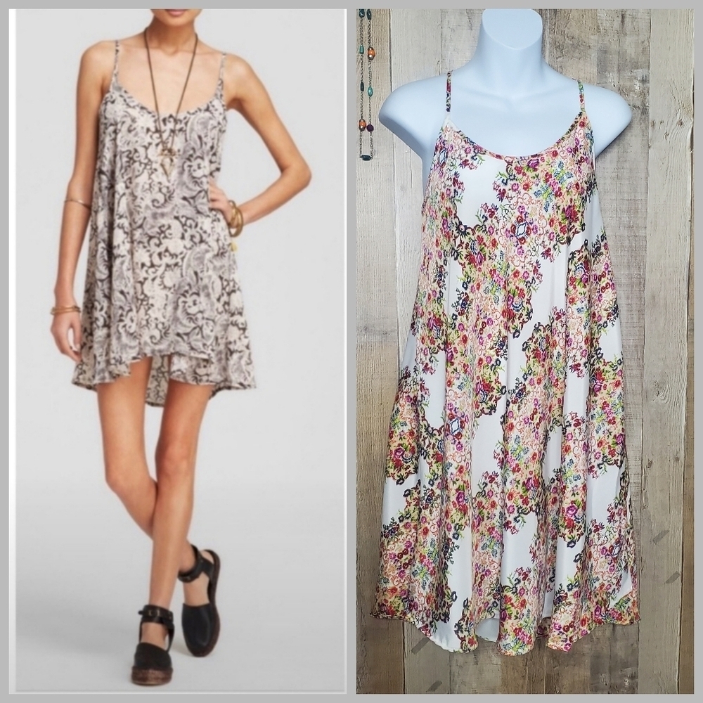 Intimately Free People Emily Floral Sleeveless Pullover Slip Dress Sze XS (1902)
